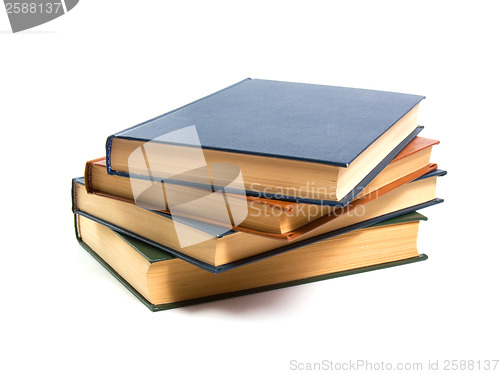 Image of books stack isolated on white