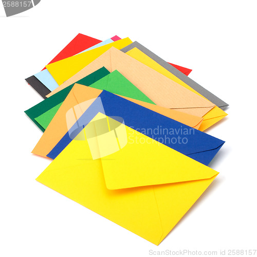 Image of envelopes isolated on the white background