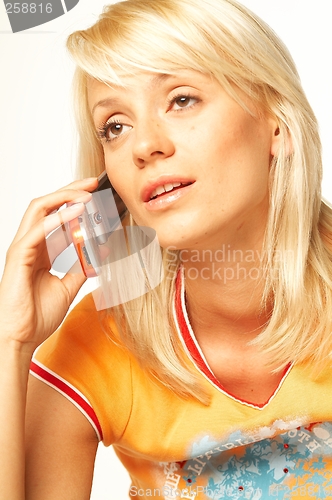 Image of women talking cell phone