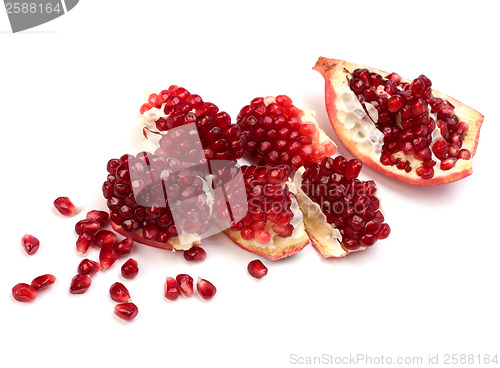 Image of pomegranate isolated on white background