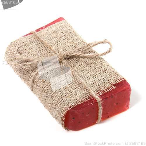 Image of natural soap bar isolated on white background 
