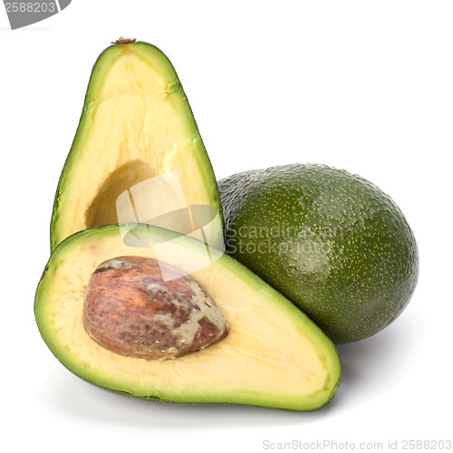 Image of avocado isolated on white background