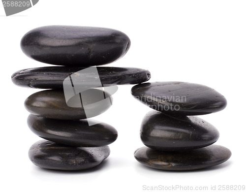 Image of zen stones isolated on white background 