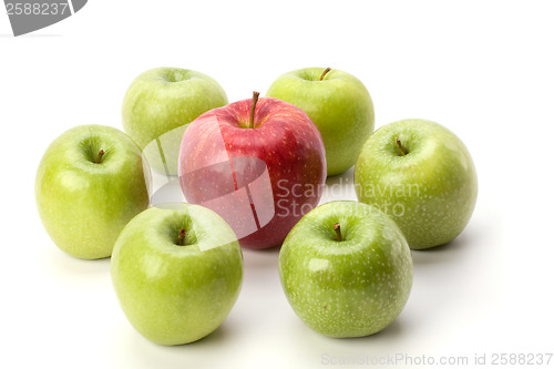 Image of apples isolated on white background