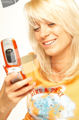 Image of women talking cell phone