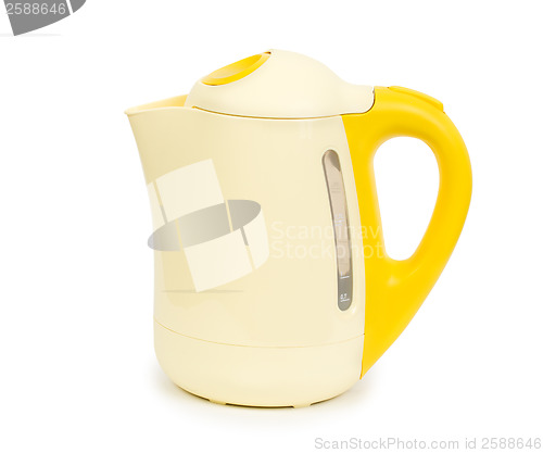 Image of electric kettle isolated on white background with clipping path