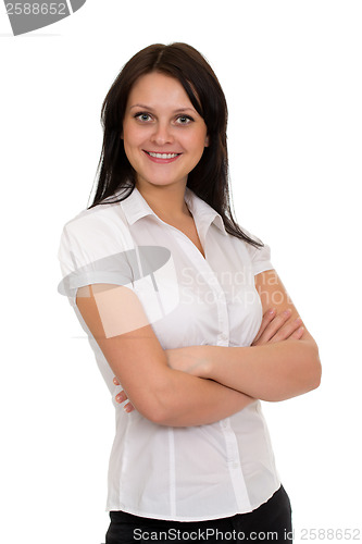 Image of Beautiful girl, isolated on a white background