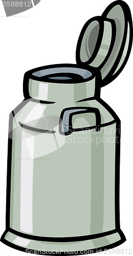 Image of milk can or churn cartoon clip art