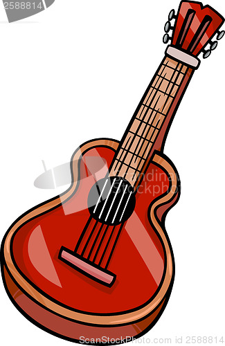 Image of acoustic guitar cartoon clip art