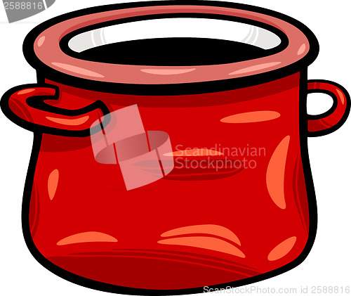 Image of pot or jar cartoon clip art