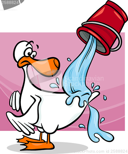 Image of water off a ducks back cartoon