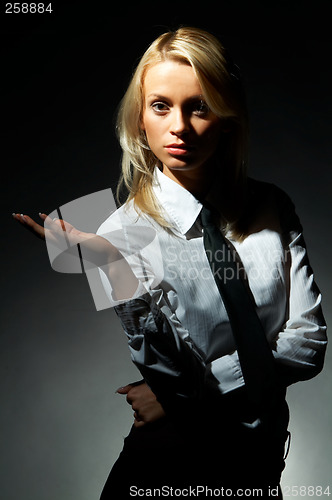 Image of Blond model pose