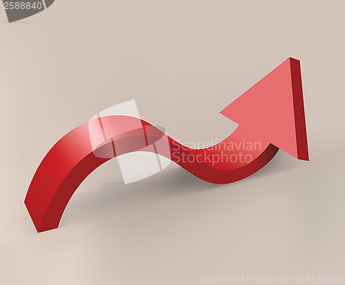 Image of Red curved arrow