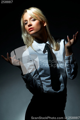 Image of Blond model pose