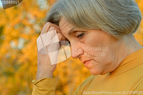 Image of Senior woman on nature