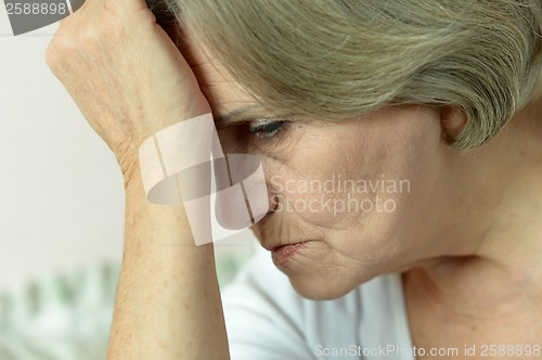 Image of Senior sad woman