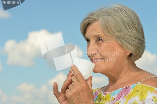 Image of woman with cup