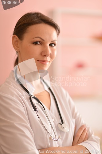 Image of Beautiful nurse standing