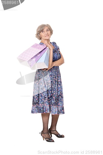 Image of Nice old woman shopping