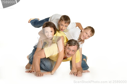 Image of Happy family on the floor