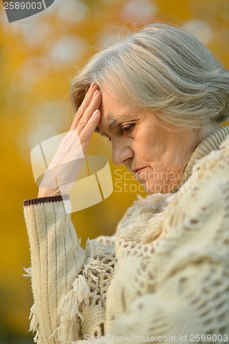 Image of Senior woman on nature