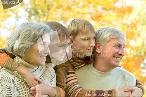 Image of Friendly family walking