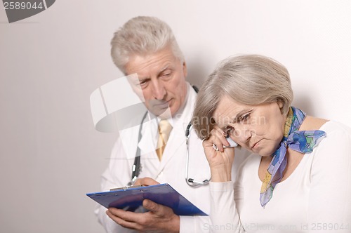 Image of Senior woman visiting doctor