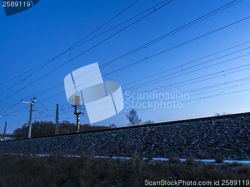 Image of Red train signal