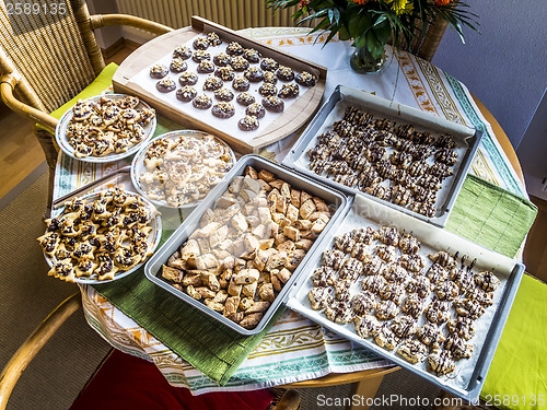 Image of cookies on griddle