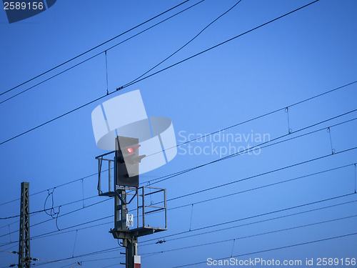 Image of Red train signal