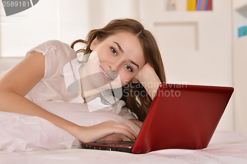 Image of Girl with a laptop