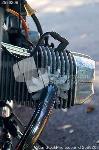 Image of vintage motorcycle cylinder