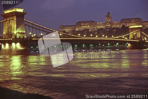 Image of Budapest at dusk