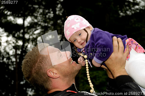 Image of Happy baby and father