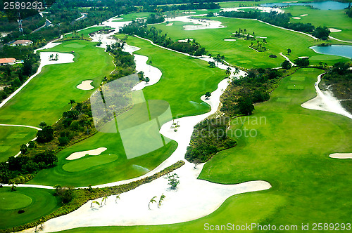 Image of Elevevated view of golf course