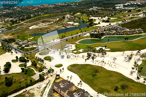 Image of Elevevated view of golf course
