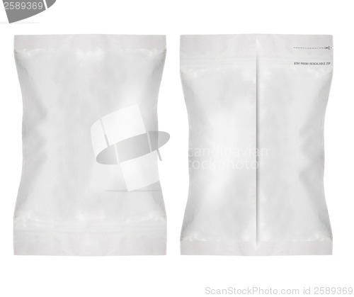 Image of White Blank Foil Food Bag