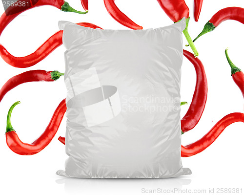 Image of White Blank Foil Food Bag