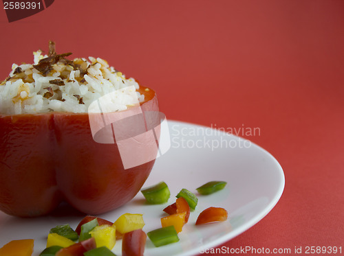 Image of Stuffed red pepper