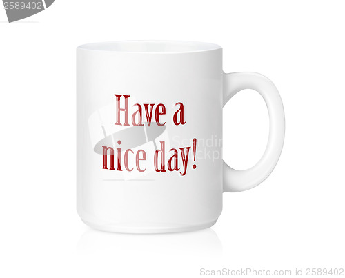 Image of White ceramic mug