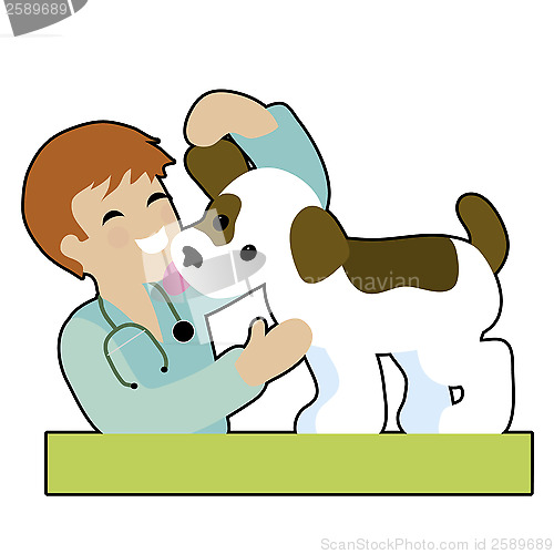 Image of Puppy and Vet