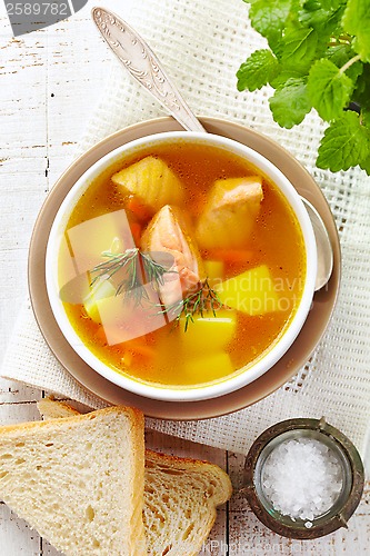 Image of bowl of fish soup