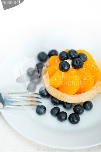 Image of blueberry cream cupcake