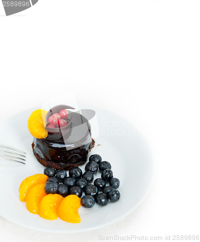 Image of chocolate and fruit cake