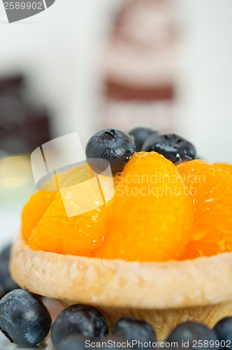 Image of blueberry cream cupcake