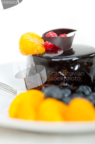 Image of chocolate and fruit cake