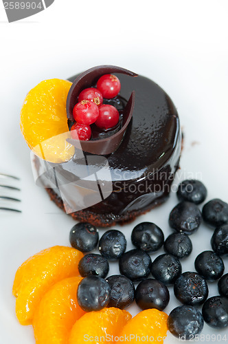 Image of chocolate and fruit cake