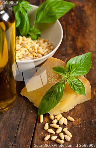 Image of Italian basil pesto ingredients