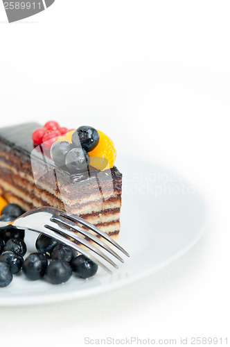 Image of chocolate and fruit cake