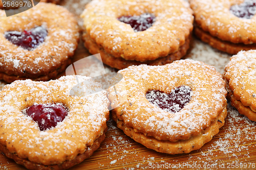 Image of Cookies in the form of heart.